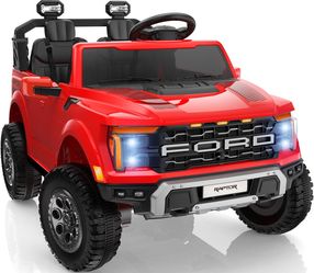 First Ride On 24V 2 Seater Ride on Toys for Kids, Licensed Ford F-150 Raptor Kids Electric Vehicles