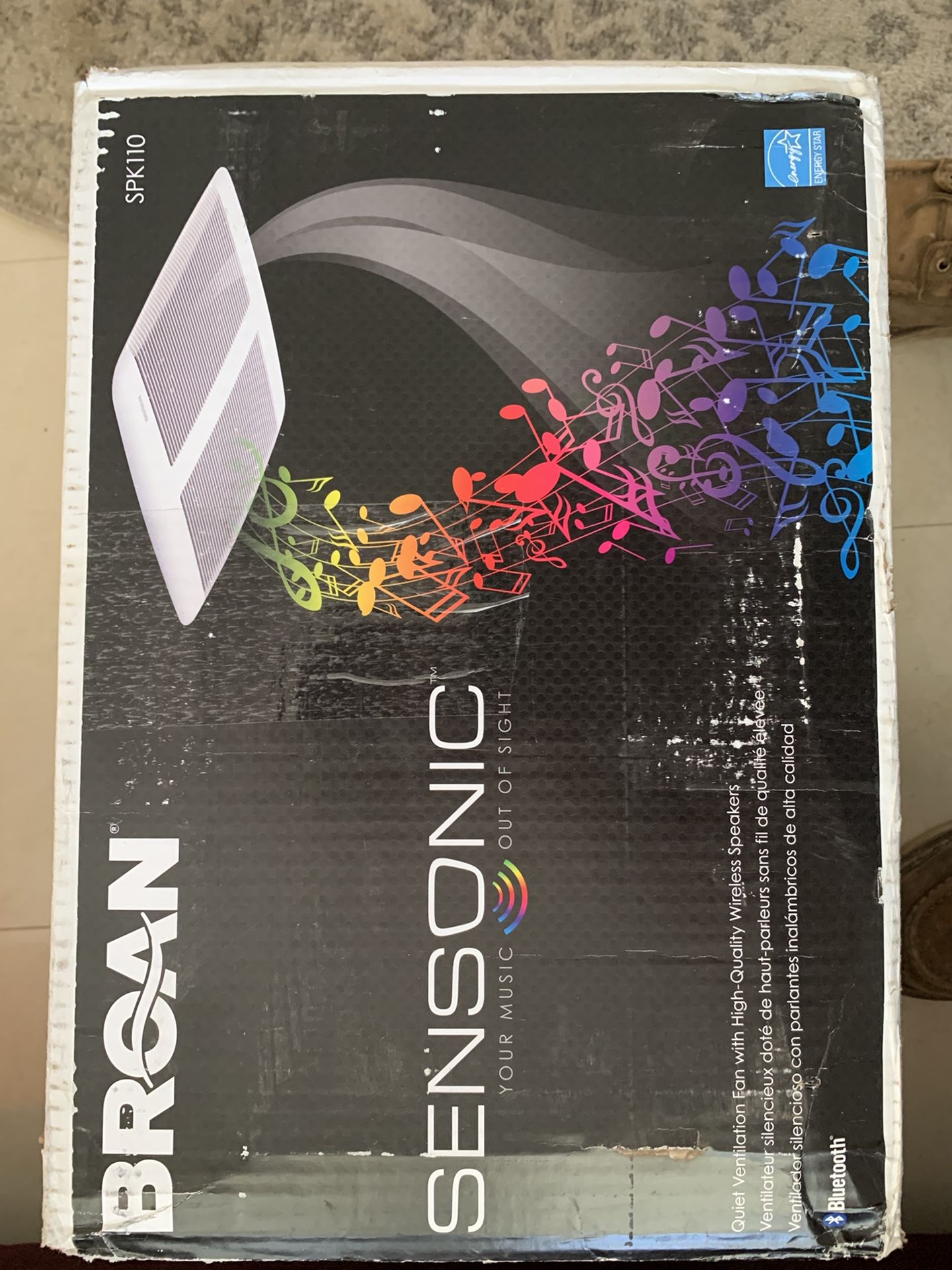 Broan Nutone SPK110 Sensonic Bathroom exhaust fan with bluetooth