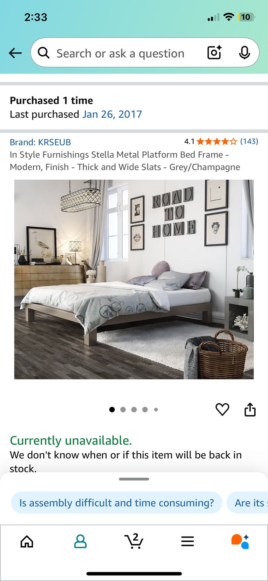 Queen Platform Bed Frame