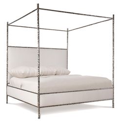 Odette Silver/Nickel King Canopy Bed