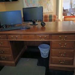 Solid oak desk