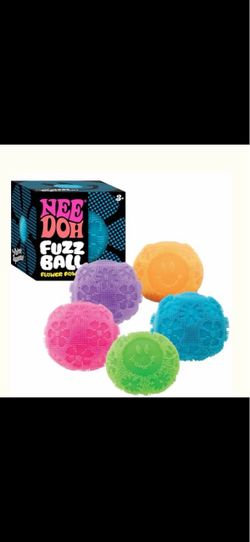 Nee Doh Fuzz Ball Flower Power Squeeze Toy