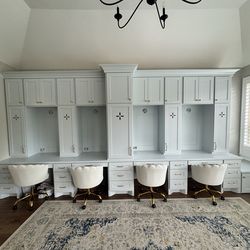 Custom cabinet desk area