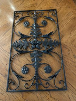 Black Wrought Iron Metal Wall Art Decor