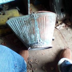 Antique Copper Coal Bucket 