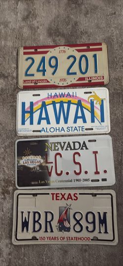 Souvenir Metal License Plates 