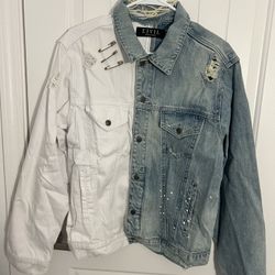 CIVIL REGIME White/Denim Jean Jacket