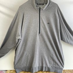 Travis Matthew Quarter Zip Golfing Jacket - Size 3XL, Gray 