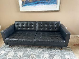 Free ikea leather couch  85 inch wide