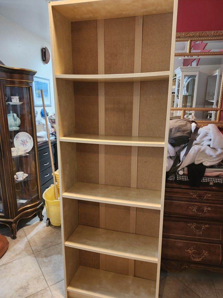 Maple Tone Bookcase With 5 Shelves 