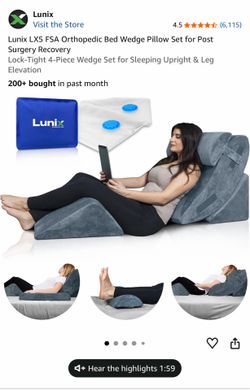 Lunix LX5 FSA Orthopedic Bed Wedge Pillow Set, Brand new!