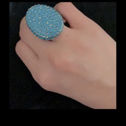 Dark Turquoise Stretchable Ring