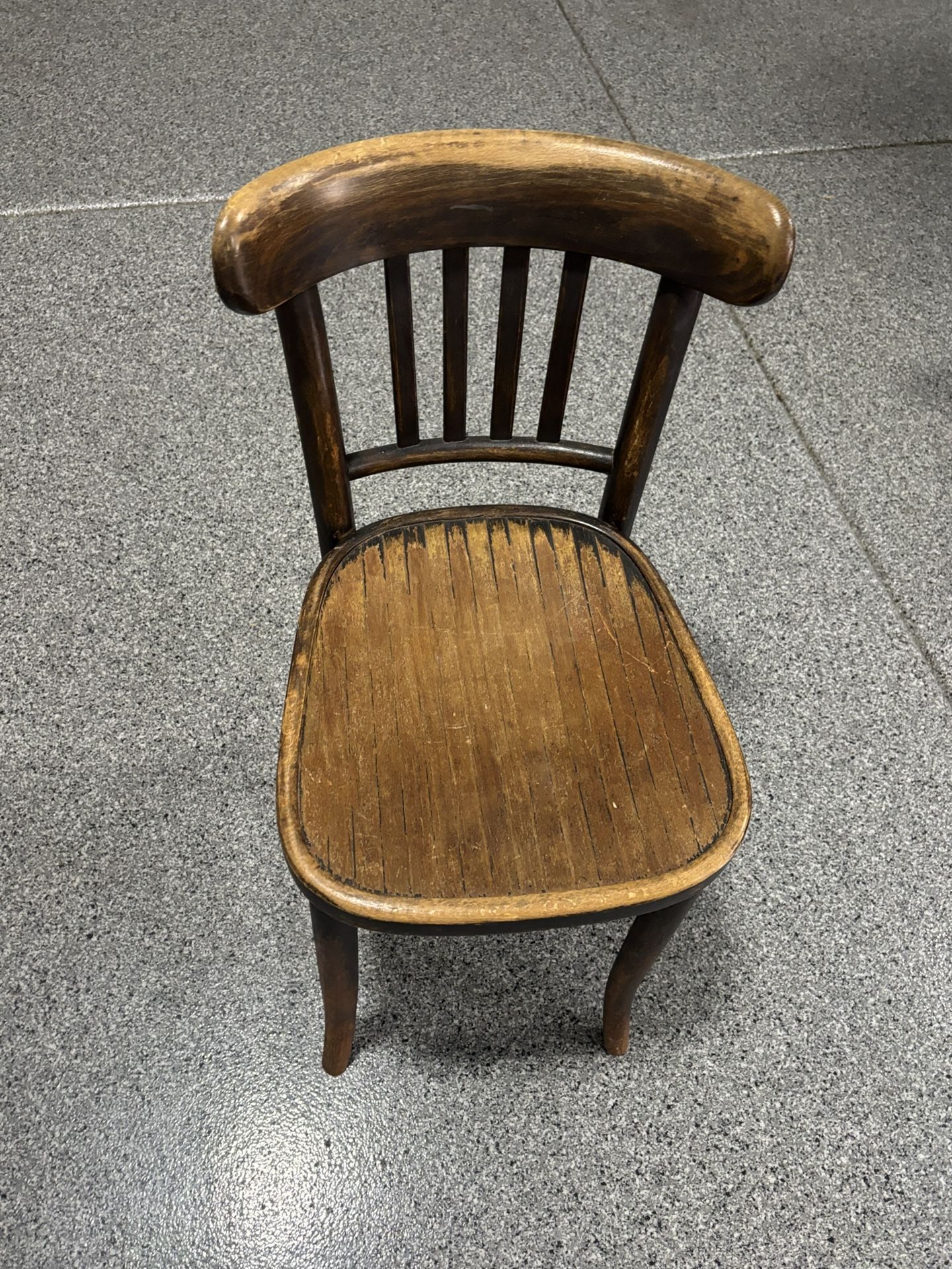 This is an antique bentwood bistro chair/Vintage