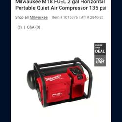 Milwaukee  Air Compressor 