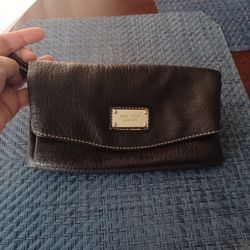 Nine West Leather Fold-over Clutch/wristlet 