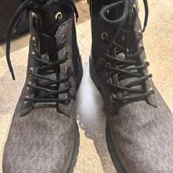 Michael Kors Alistair Signature Logo Combat Boot   