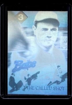 Babe Ruth hologram card in a hard protective case.  $10