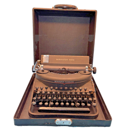 1930 Remington Rand Noiseless Model Seven 7 Portable Typewriter W/ Case