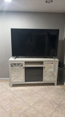 Fireplace tv stand and TV
