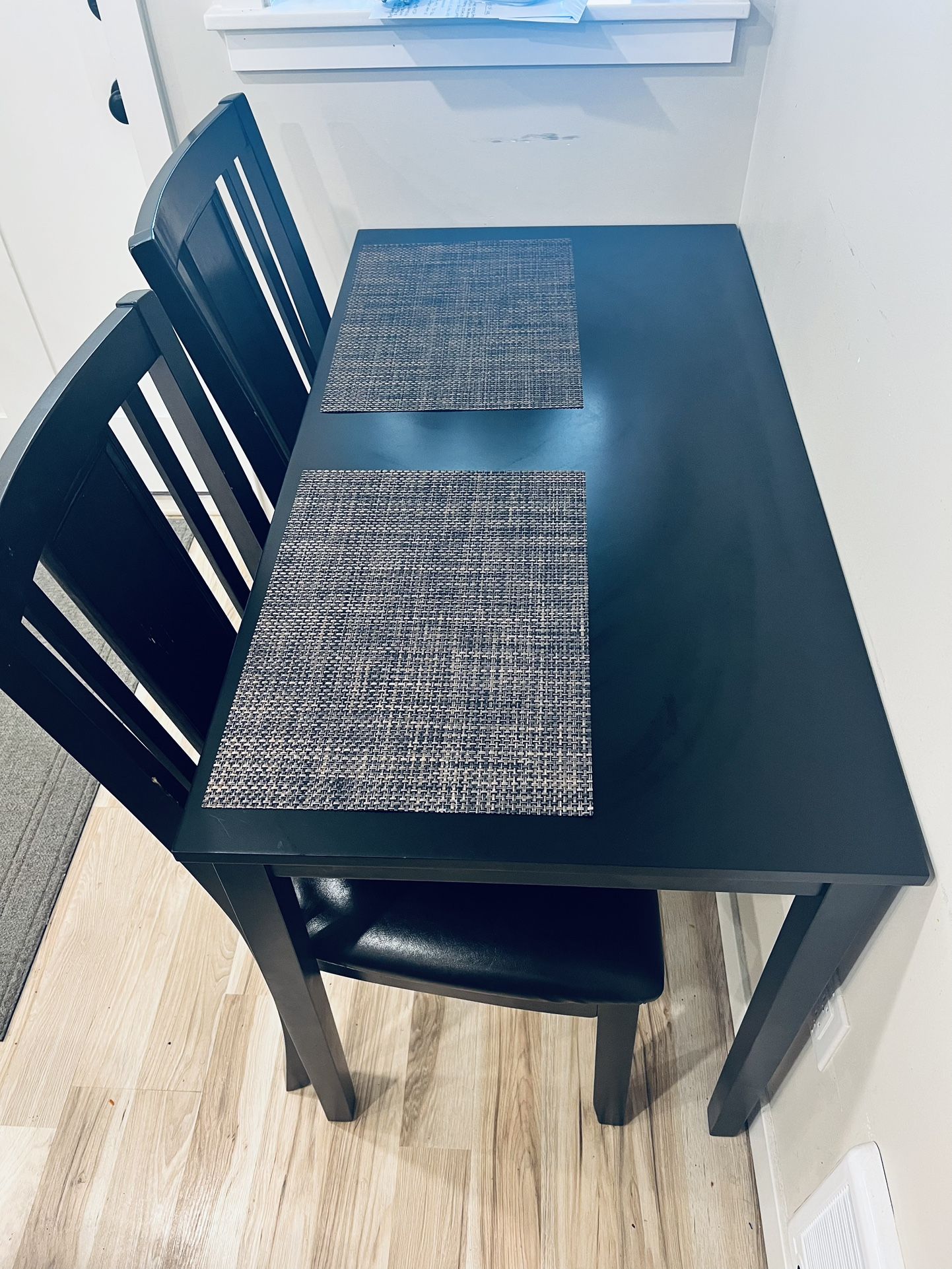 Black Table With 2 Chairs
