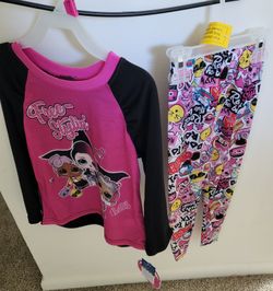 LOL Suprise  Free Stylin  PJ 2pc Set - Sz. XS  4/5 Toddler  