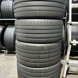 SET OF 4 USED TIRES MICHELIN PILOT SPORT 4S (STAGGERED)…315/30/22 Rr—295/35/21 Ft