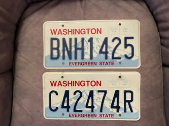 FOUR Expired Washington State License Plates 