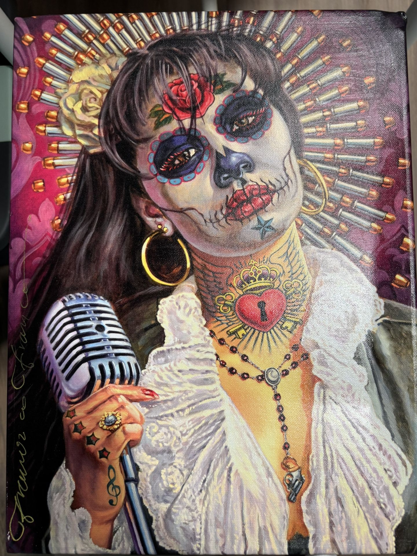 Selena Dia de Los Muertos Painting Francisco Franco
