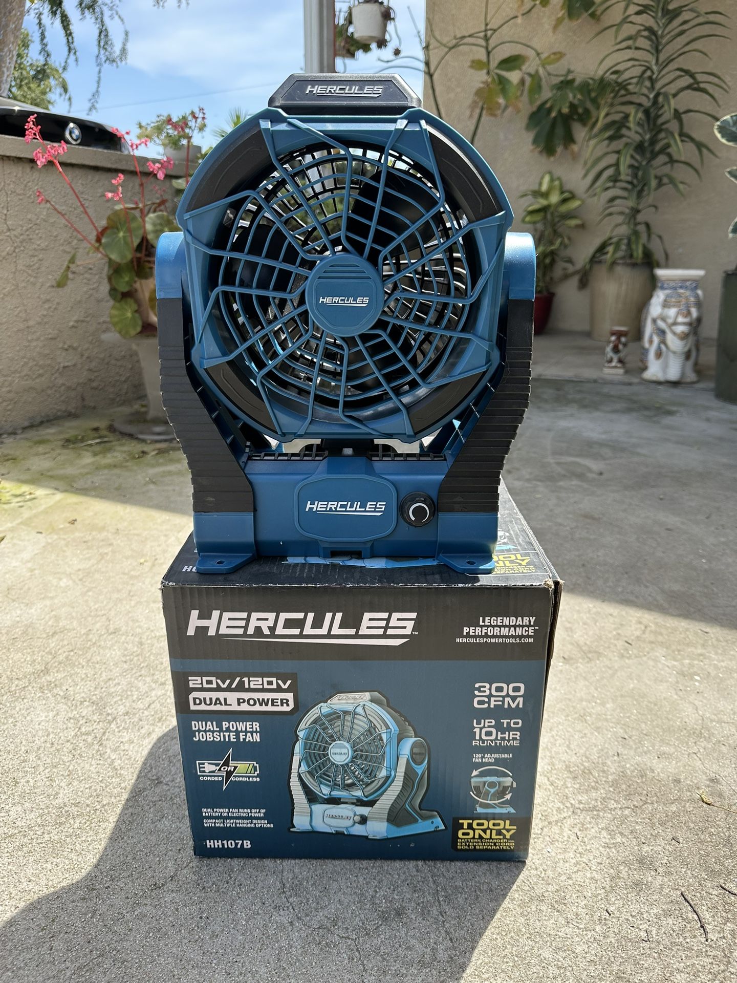 HERCULES Fan (Tool Only) 20V/120V Cordless Dual Power Job site