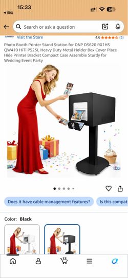 Photo Booth Printer Stand Station for DNP DS620 RX1HS QW410 HiTi P525L Heavy Duty Metal Holder Box Cover Place Hide Printer Bracket Compact Case Assem