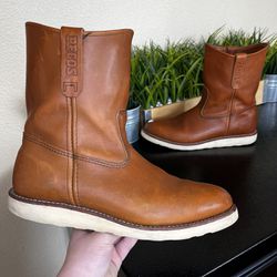 Red Wing Pecos 866 Brown Traction Tred Pull On 