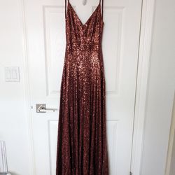 Sequin Maxi Dress Gown Size Small