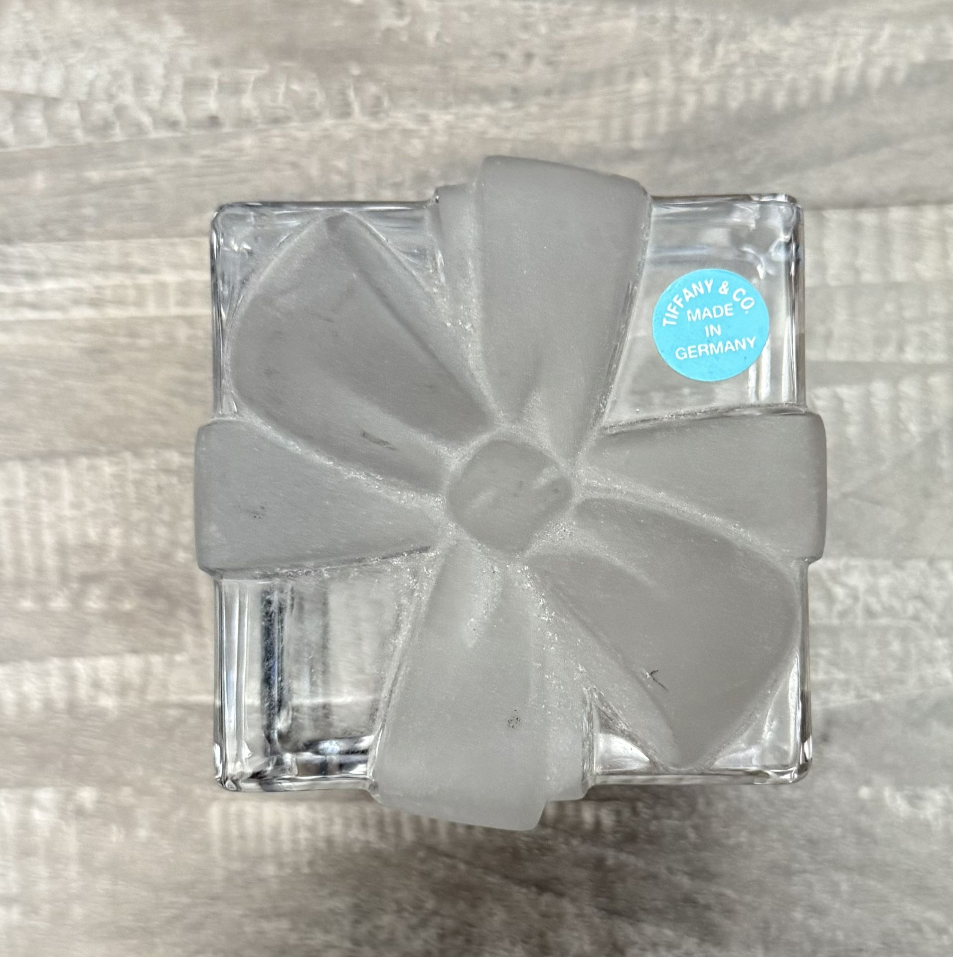 Tiffany And Co Crystal Gift Box Paper Weight