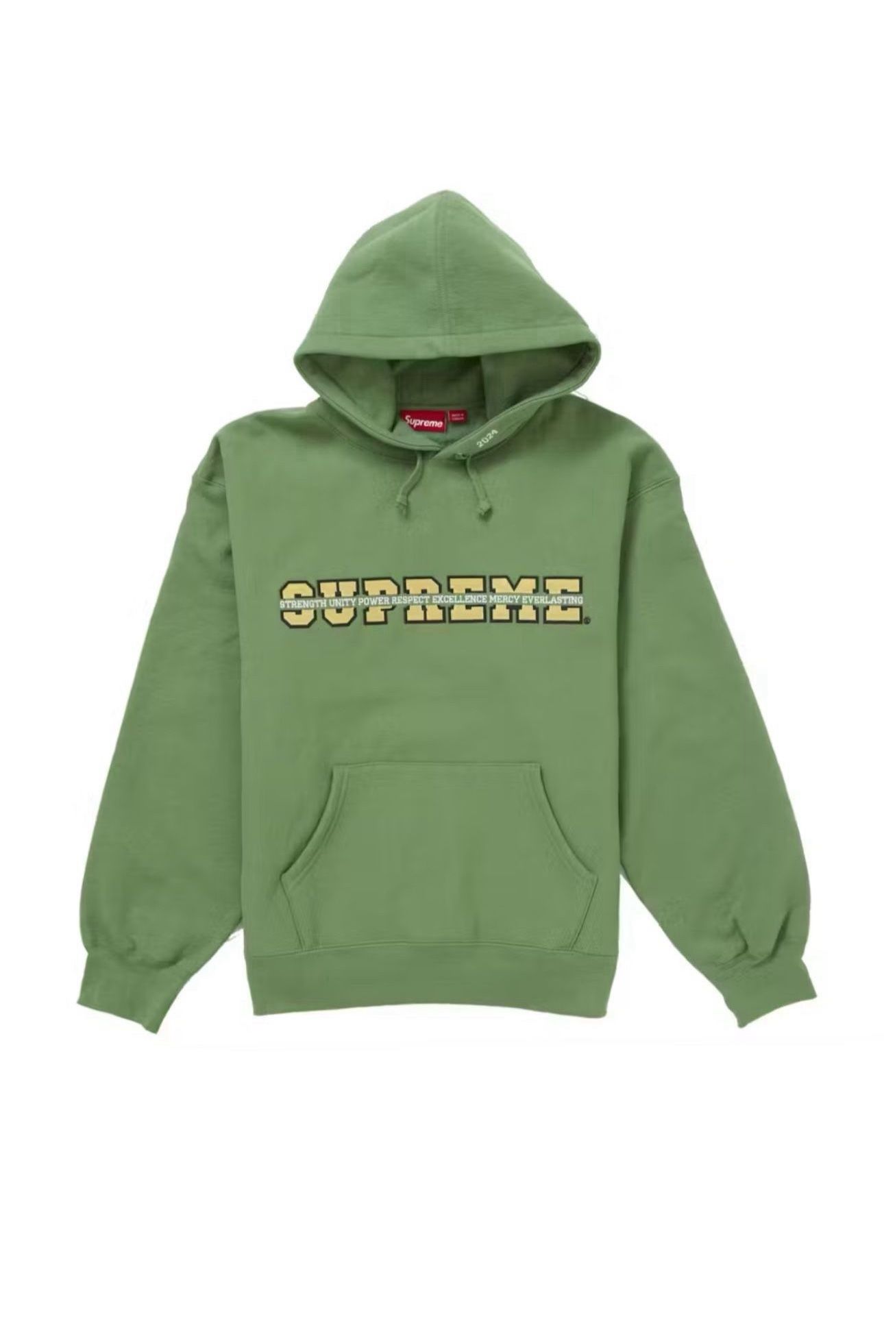 Supreme Collegiate Acronym Hoodie Green