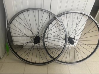 MTB,Hardtail 26” Wheel set QR 8,9,10,11 Speed Compatible V- Brake Set up, Front Wheel Bontrager Spin True