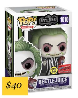 Bettlejuice glow in the dark NYCC official comic con sticker funko
