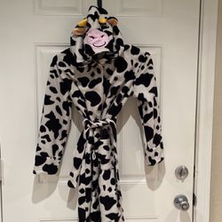 Kids Cow Print  Robe Sz 10