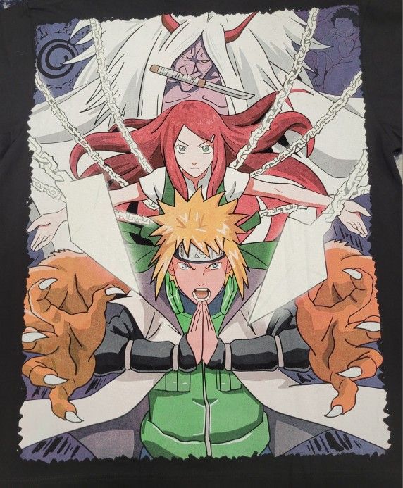 Anime Naruto Minato Vs Kurama AOP Size XL Shirt