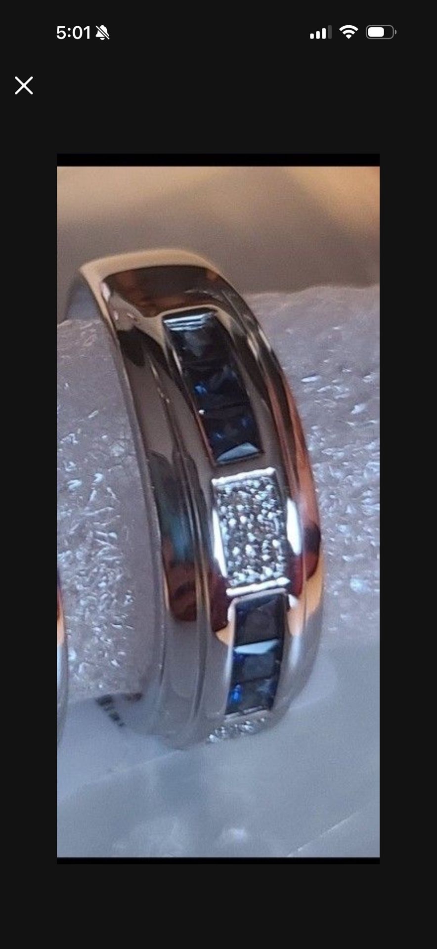 Mens Sapphire and Diamond Ring