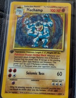 Machamp 1st Edition Holo Pokémon Card