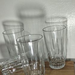 SET OF 4 TUMBLER LANCIER GLASSES 6" 