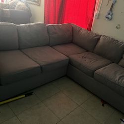 Grey L Shaped Couch 