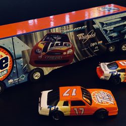 Racing champions NASCAR Tide race team hauler Kenworth that includes Darryl Waltrip’s infamous number 17 & Ricky Rudd tide number 10 Ford Taurus
