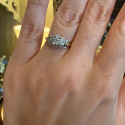 14K 18K Gold Natural Diamonds Edwardian  Ring 