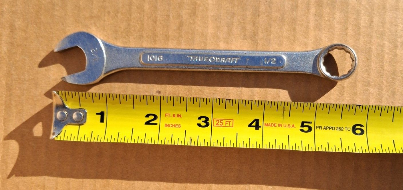 TRUECRAFT 1016 1/2" SAE Combination Wrench 12 Point Made in Japan