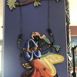 Radha Krishna Tin Wall Art 