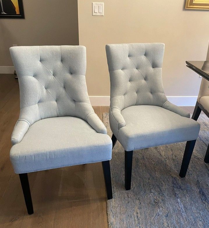 2 Tufted Accent Chairs Like New