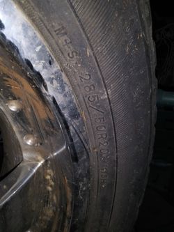 Set of 20 inch truck rims and tires