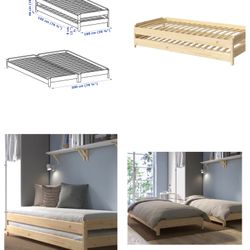 Stackable bed, pine, Twin IKEA