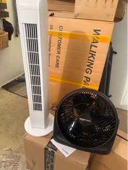 Oscillating Tower Fan for Bedroom, Portable Standing Fan with Remote, 3 Modes 3 Speeds, 7.5H Timer, 120° Quiet Cooling for Living room, Office, White